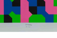 Peano Curves - Screen Print by Bruno Munari - 1991
