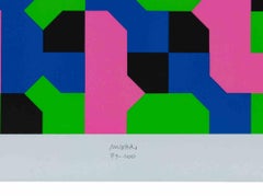Curvas de Peano - Serigrafía de Bruno Munari - 1991
