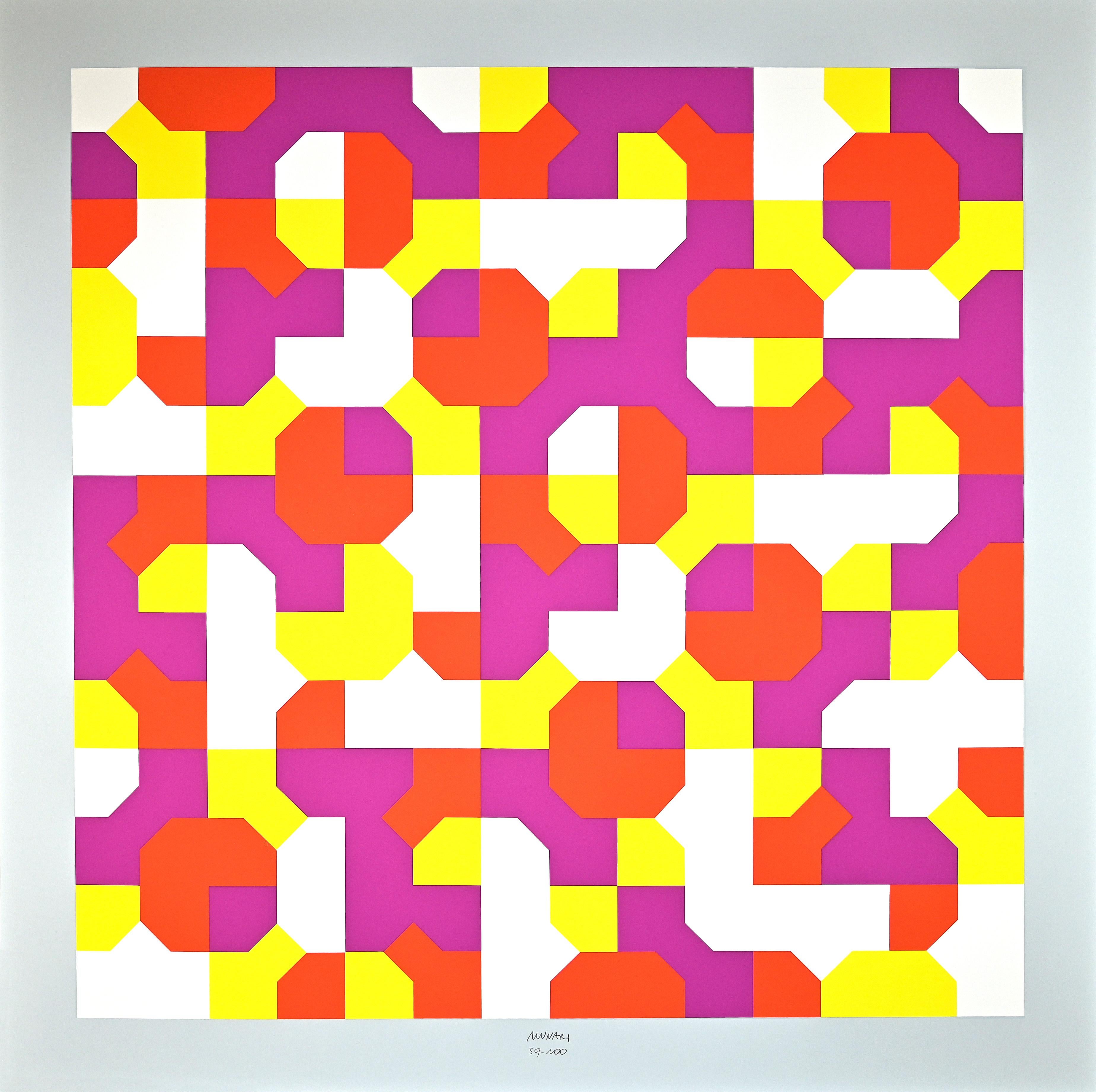 Curvas de Peano - Serigrafía de Bruno Munari - 1991