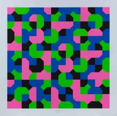 Curvas de Peano - Serigrafía de Bruno Munari - 1991