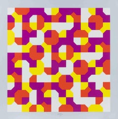 Curvas de Peano - Serigrafía de Bruno Munari - 1991