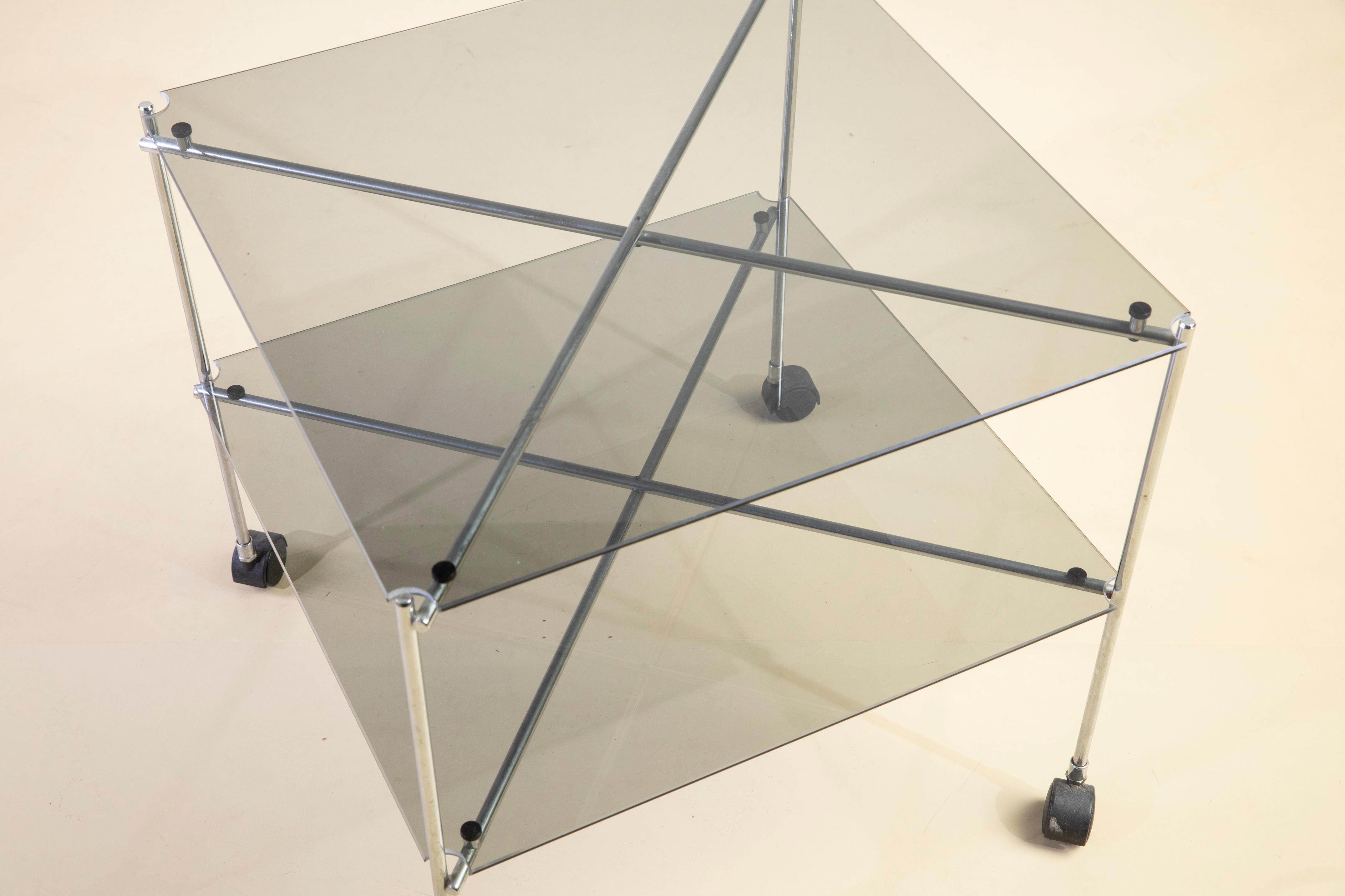 Italian Bruno Munari, Tavolino modello 'Biplano', prodotto da Robots Milano, 1972 en vente