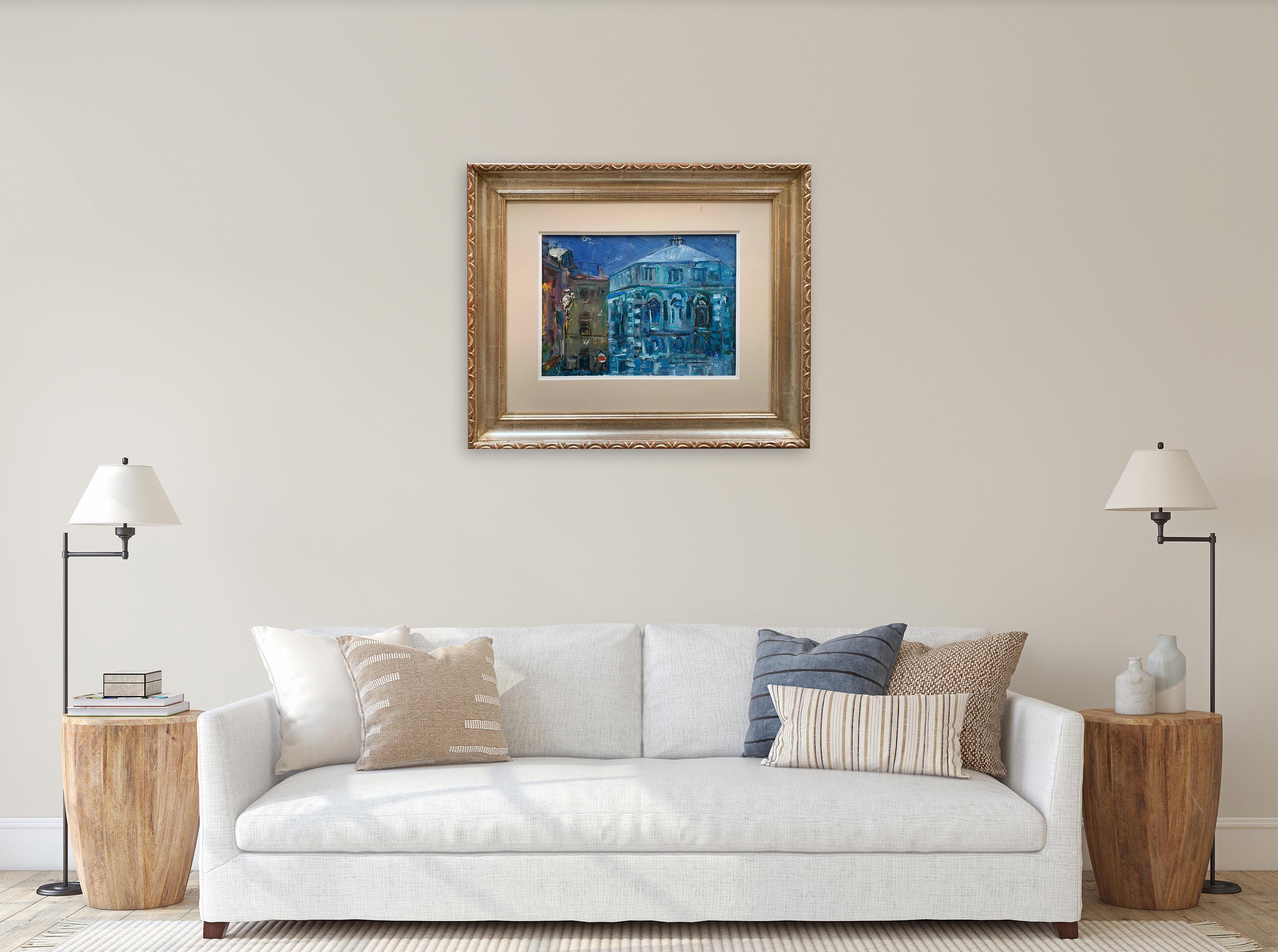 Baptistery By Bruno Paoli - Figurative Painting For Sale 2
