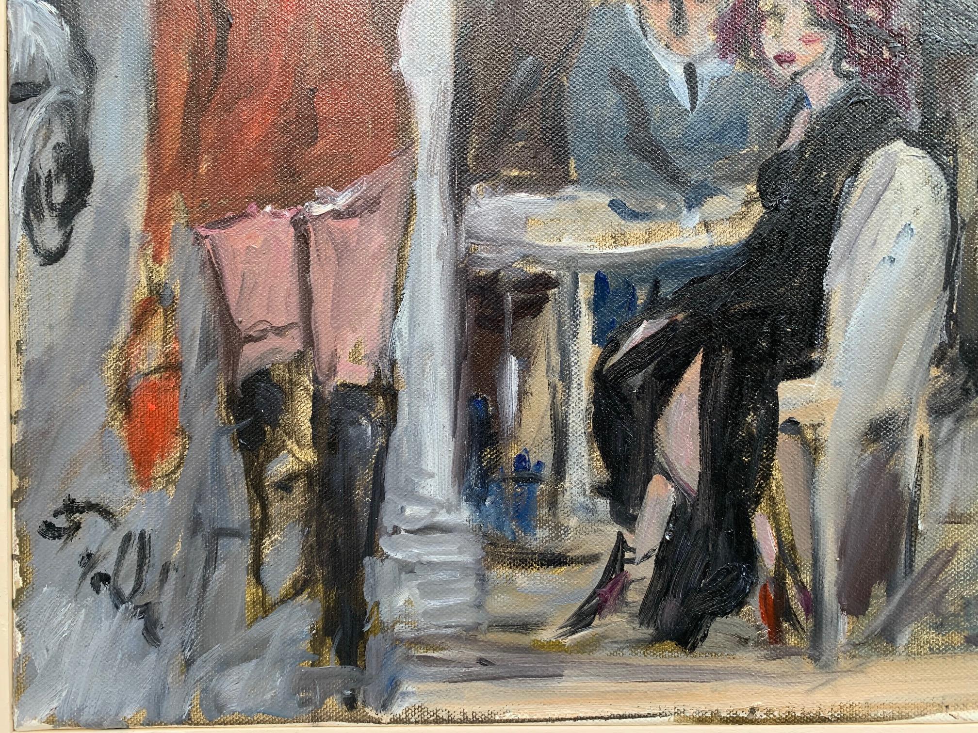 Café By Bruno Paoli - Figurative Painting For Sale 3