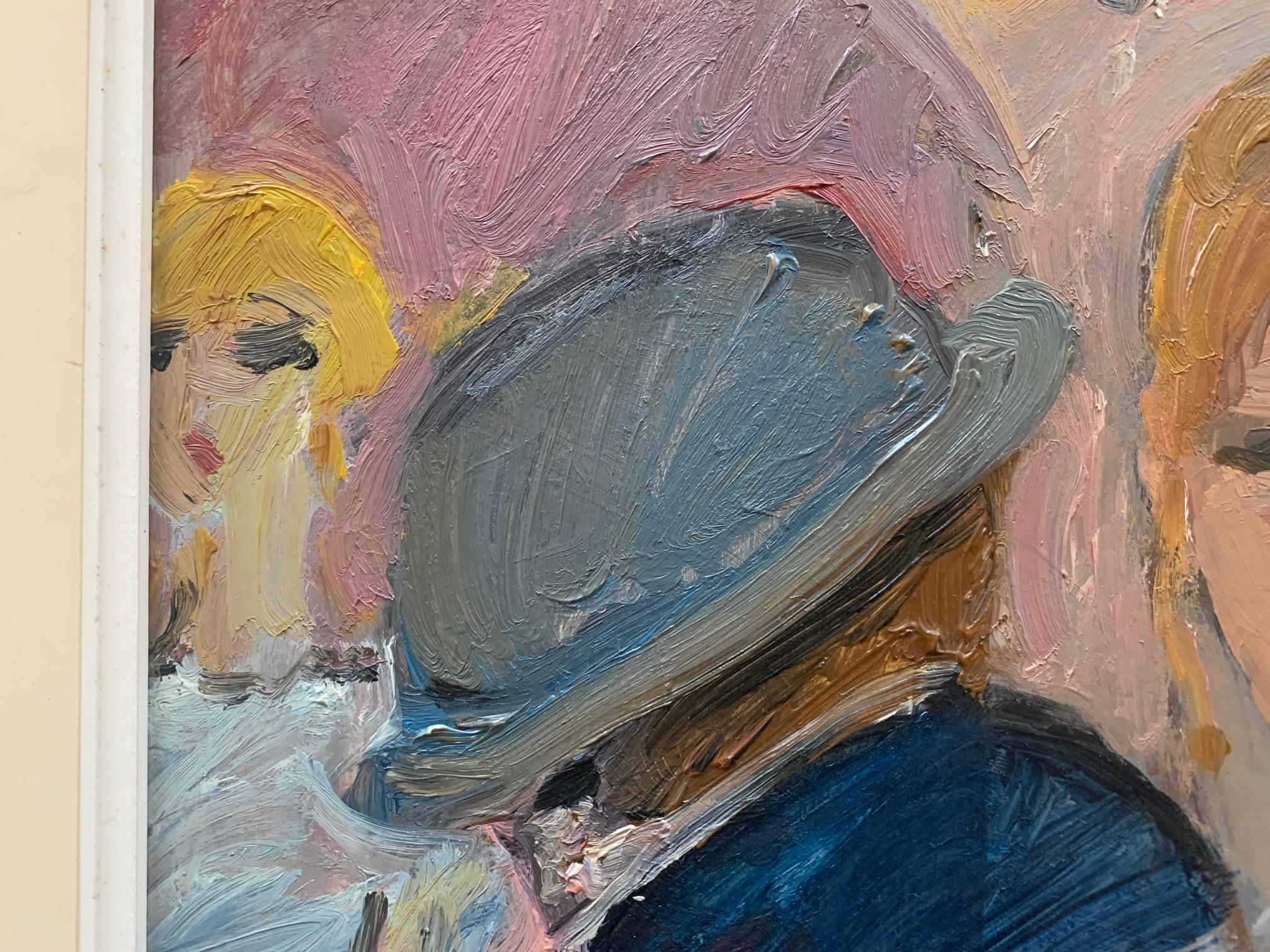 Cafe von Bruno Paoli – Figuratives Gemälde im Angebot 5