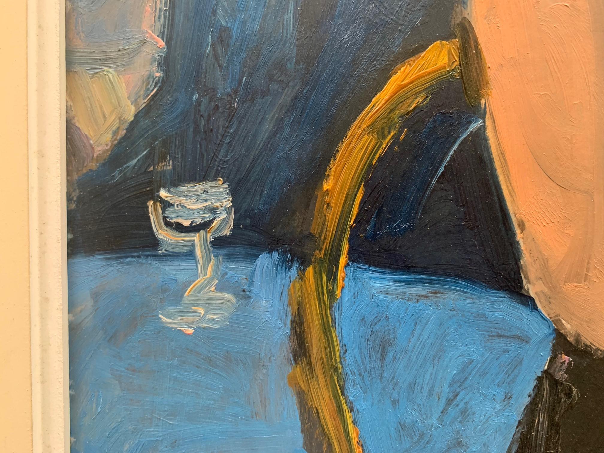 Cafe von Bruno Paoli – Figuratives Gemälde im Angebot 6