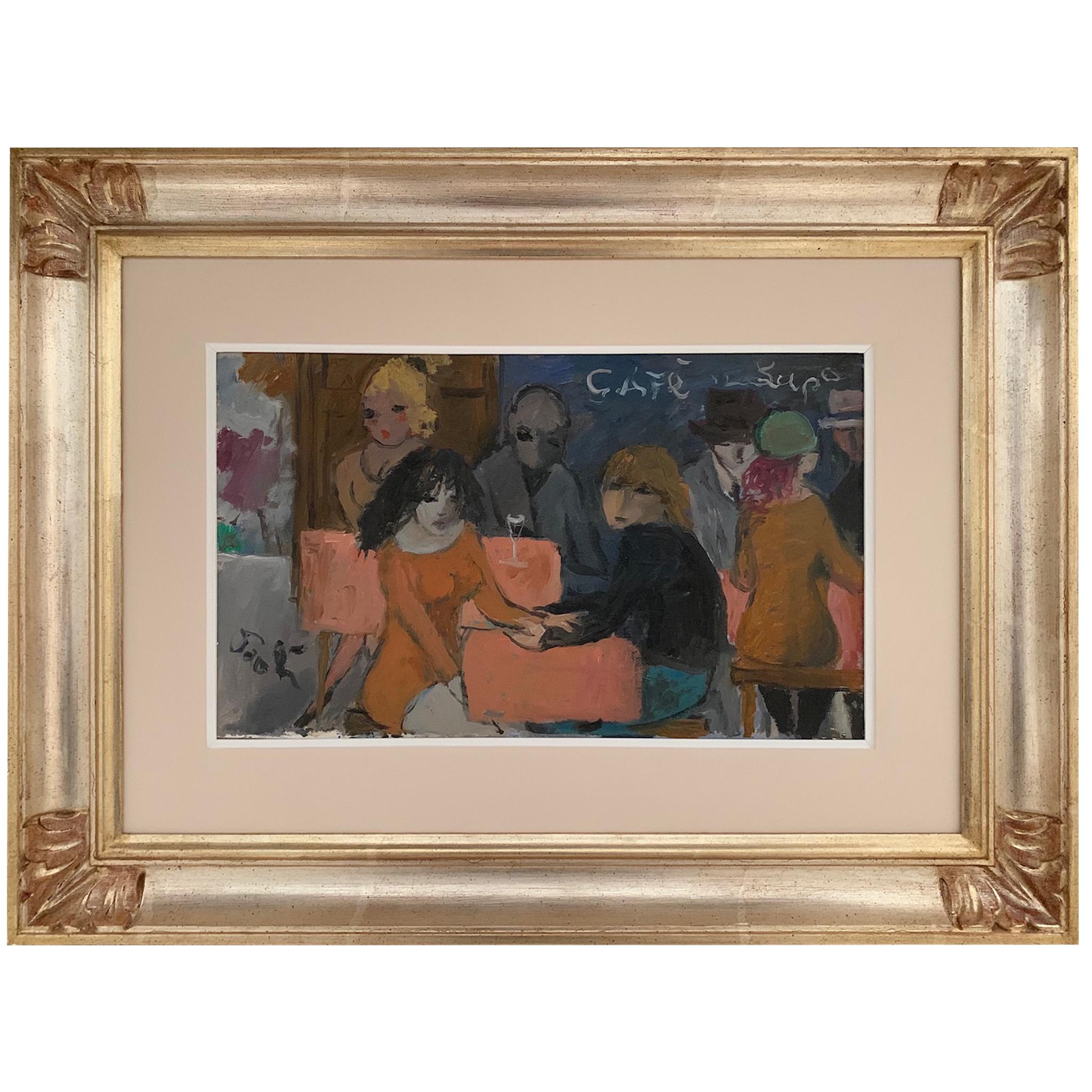 Cafe Il Lupo De Bruno Paoli - Pintura Figurativa en venta 1