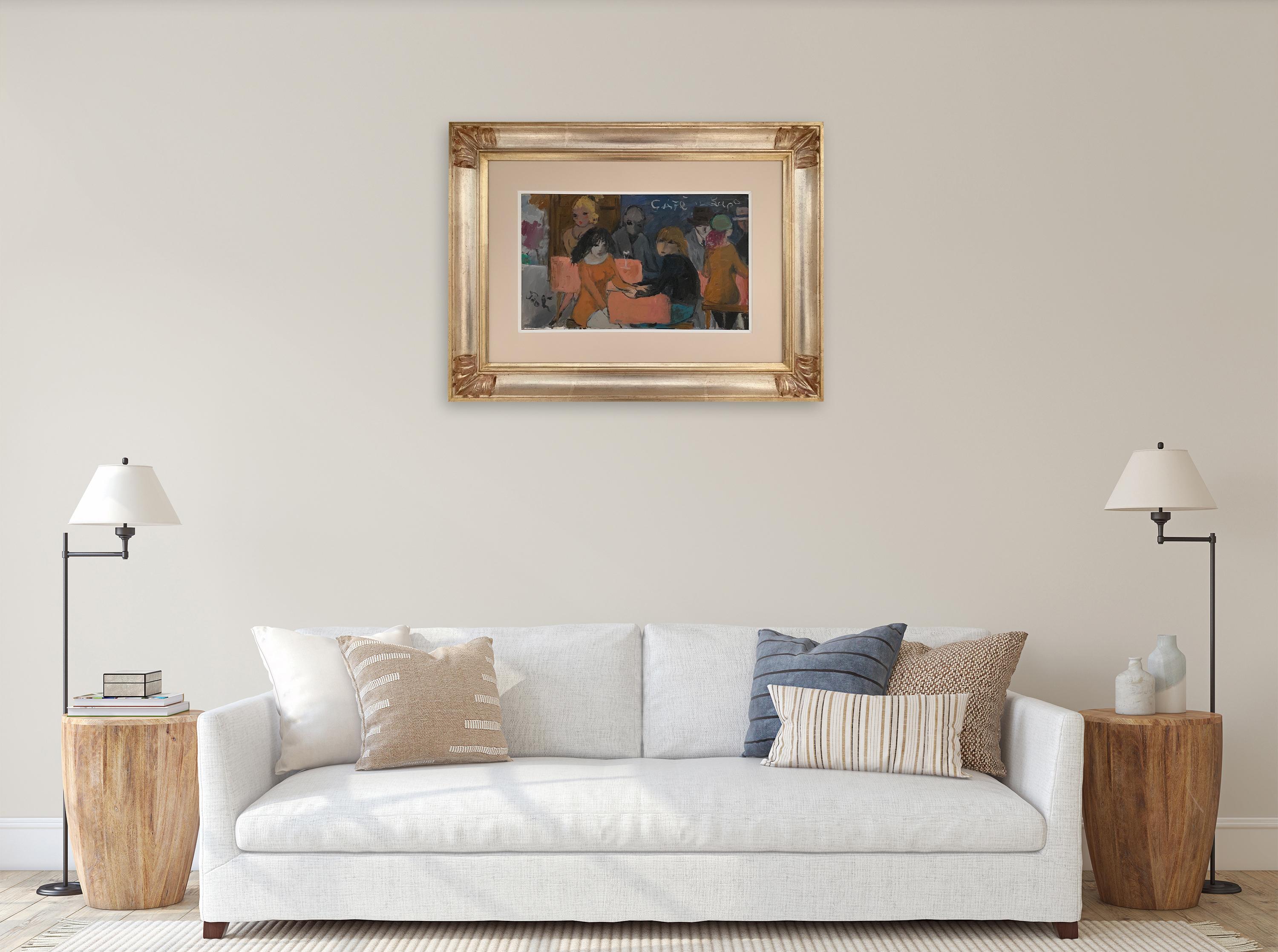 Cafe Il Lupo De Bruno Paoli - Pintura Figurativa en venta 2