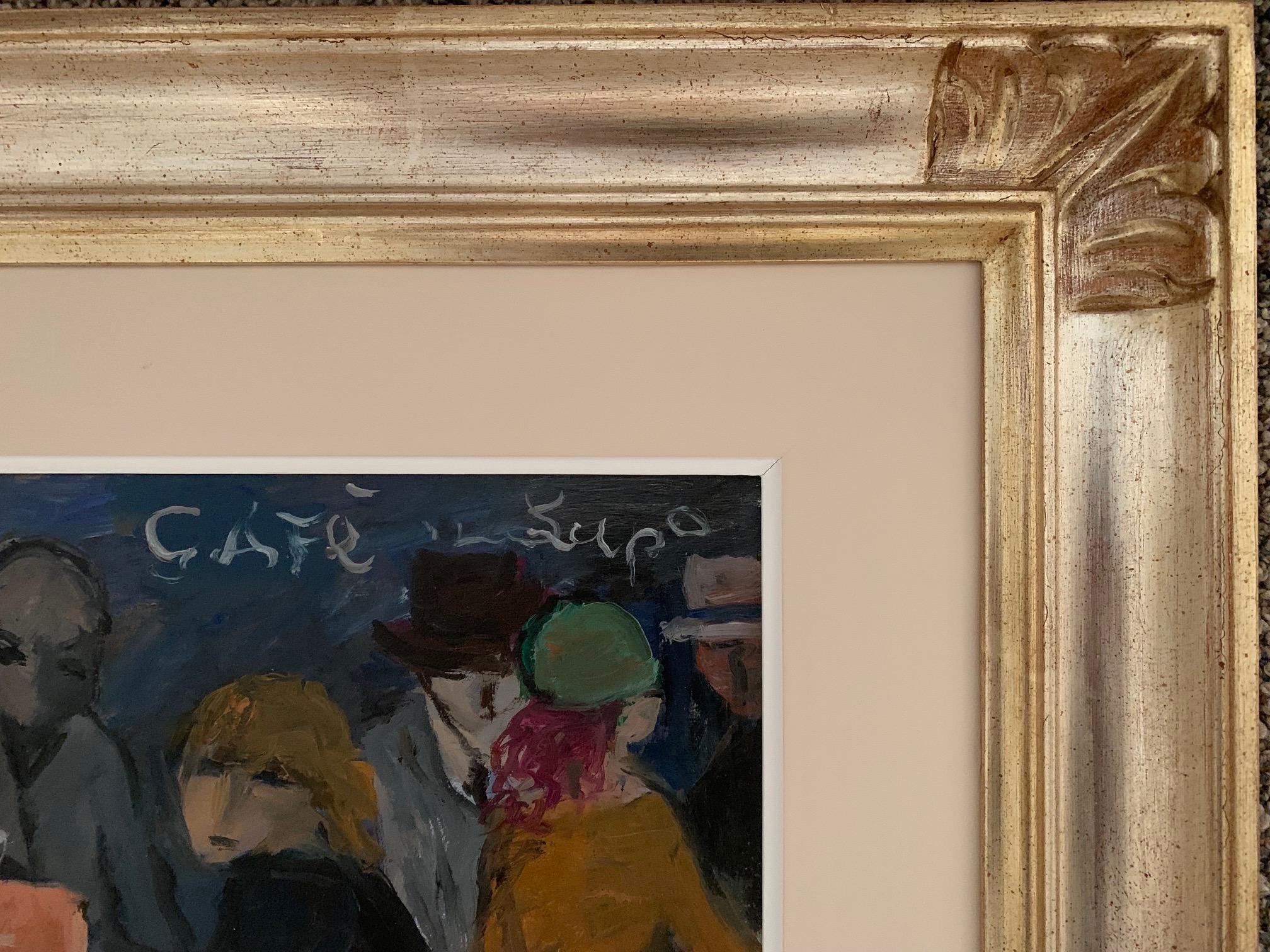 Cafe Il Lupo De Bruno Paoli - Pintura Figurativa en venta 4
