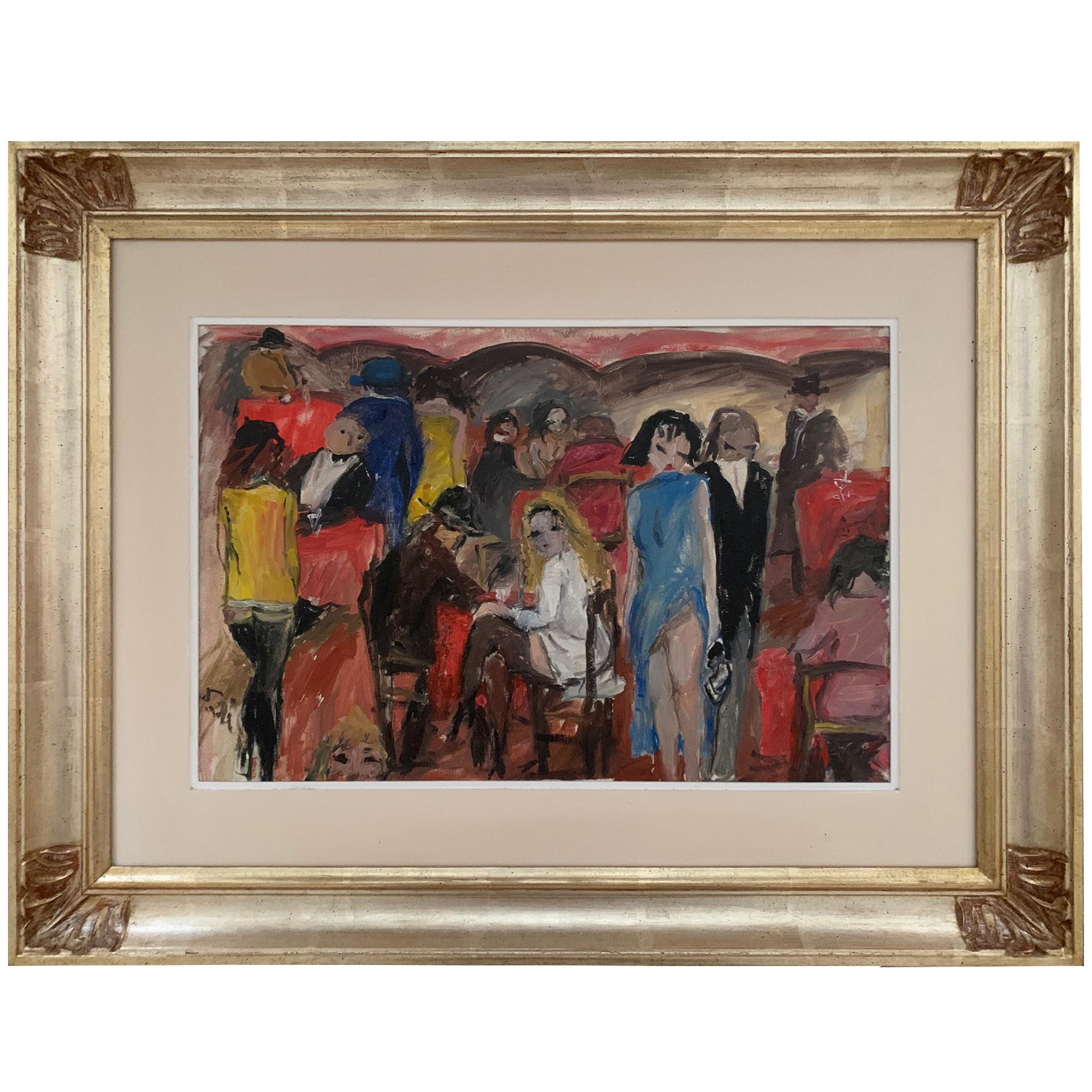 Caffe De Bruno Paoli - Pintura Figurativa en venta 1