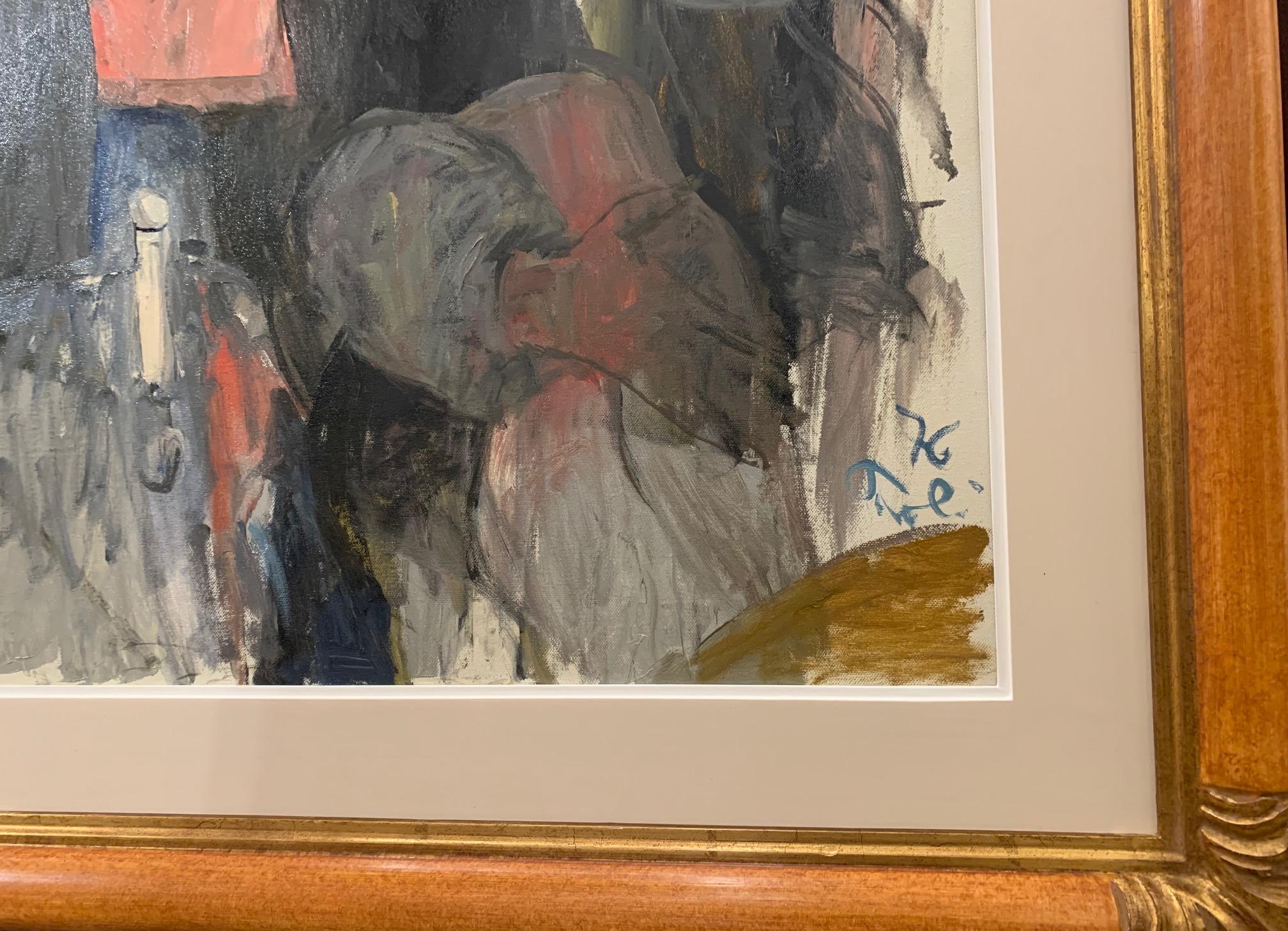 Caffe By Bruno Paoli - Figurative Painting For Sale 3