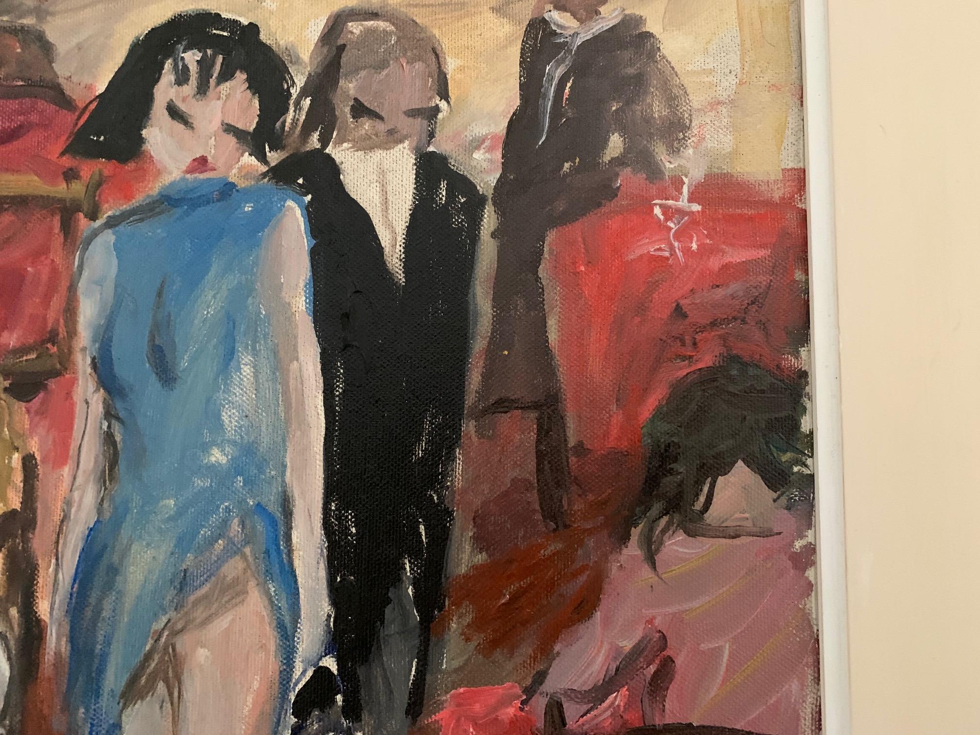 Caffe De Bruno Paoli - Pintura Figurativa en venta 4