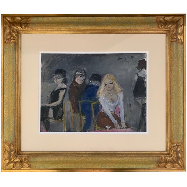 Bruno Paoli Caffe By Bruno Paoli Figurative Painting For Sale at