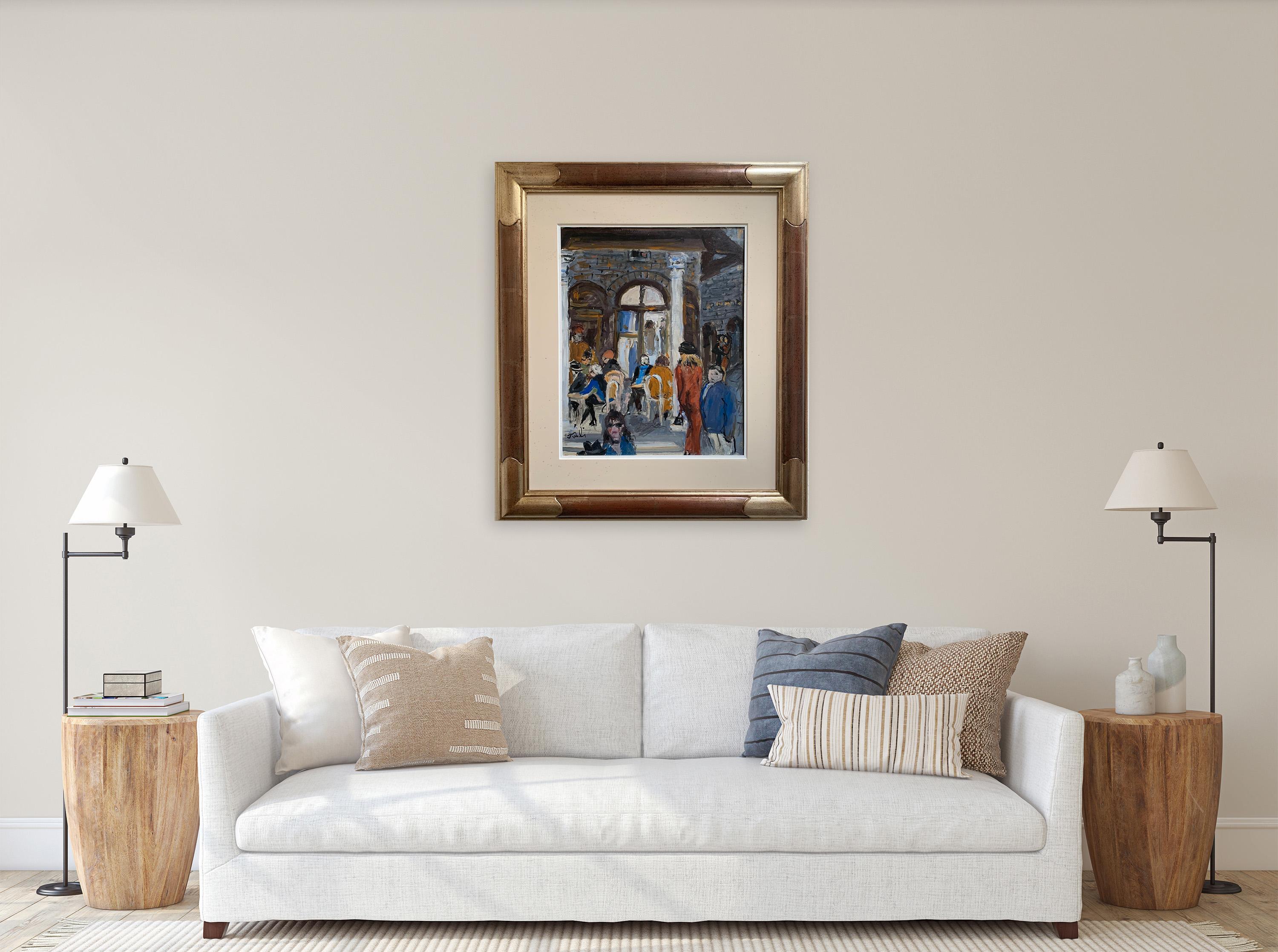 Säulen und Wände in Florenz von Bruno Paoli – Figuratives Gemälde im Angebot 2