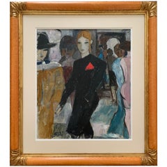 Cristina And The City par Bruno Paoli - Peinture figurative
