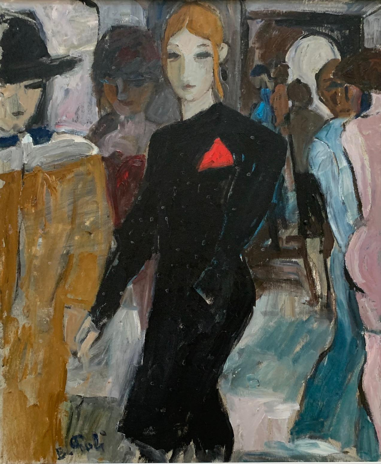 Cristina und die Stadt von Bruno Paoli – Figuratives Gemälde