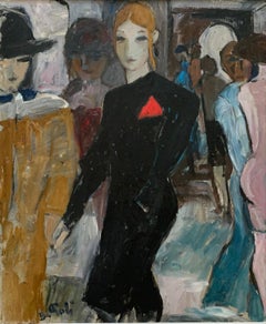 Cristina And The City By Bruno Paoli - Figurative Painting