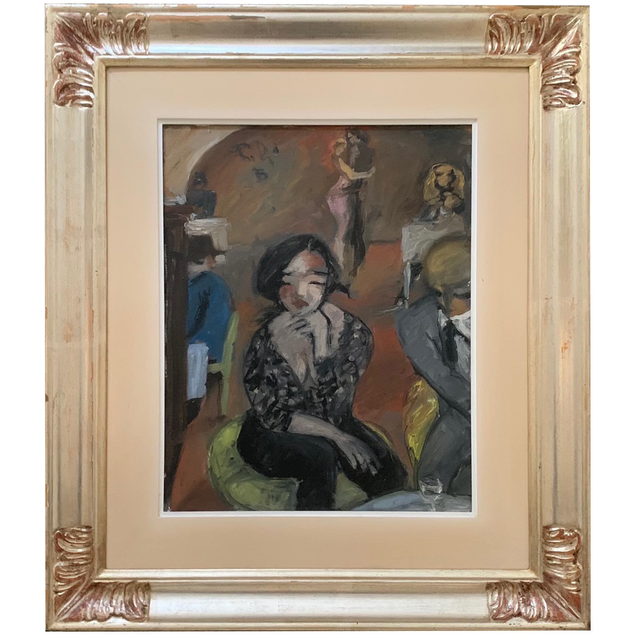Dance Hall By Bruno Paoli - Figurative Painting For Sale 1