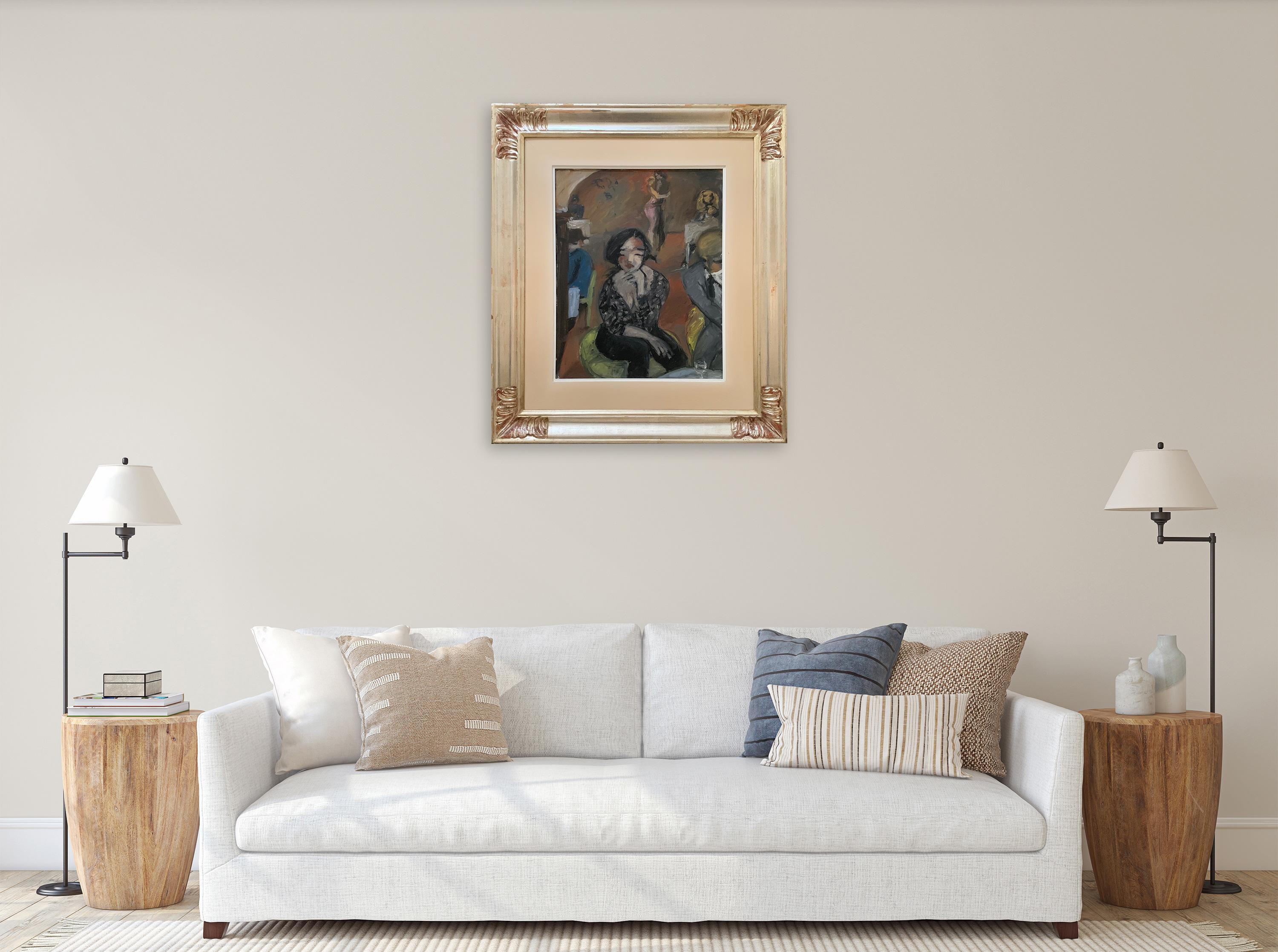 Dance Hall By Bruno Paoli - Figurative Painting For Sale 2