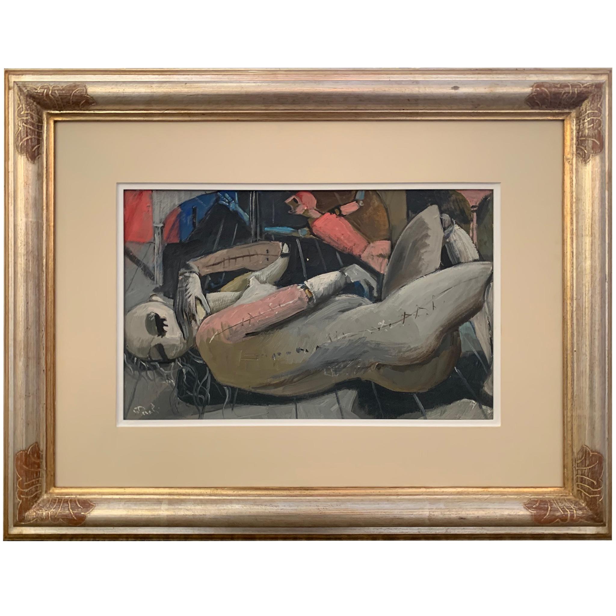 Death Of The Mannequin By Bruno Paoli - Figurative Painting For Sale 1