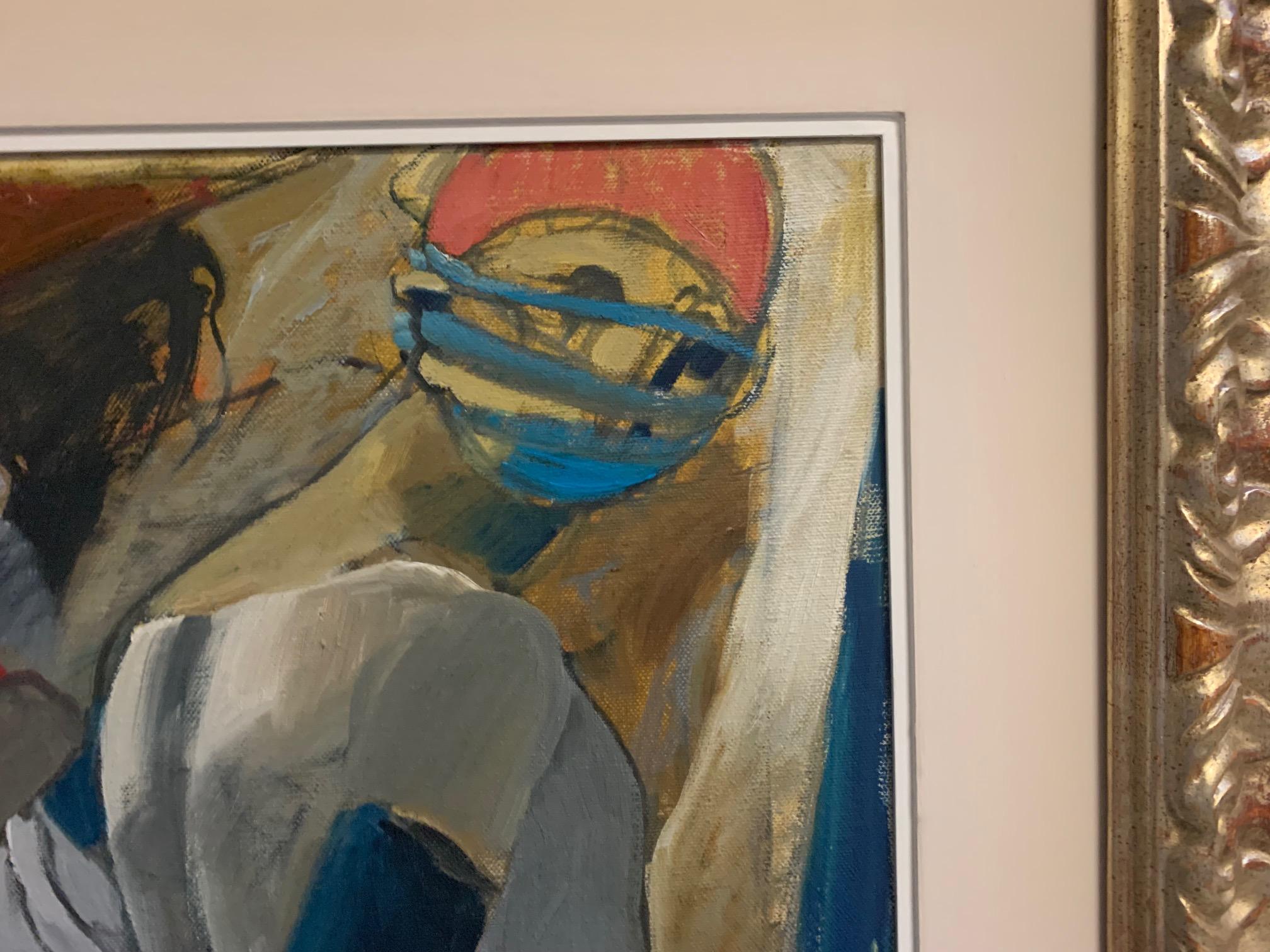 Doll In The Mirror By Bruno Paoli - Figurative Painting For Sale 4