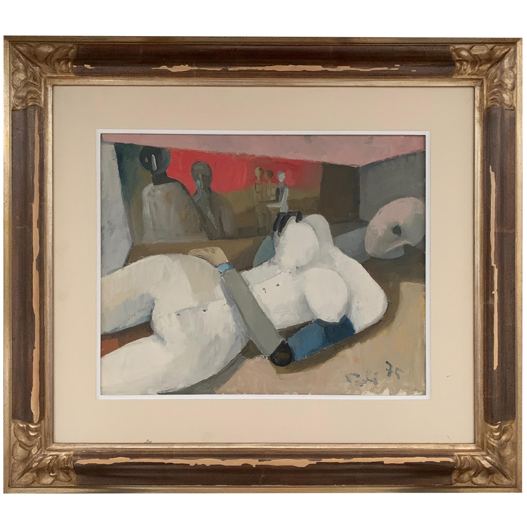 End Of A Character By Bruno Paoli - Figurative Painting For Sale 1
