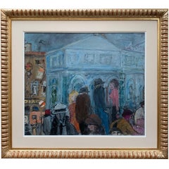 Florence in Perlengrau von Bruno Paoli – Figuratives Gemälde