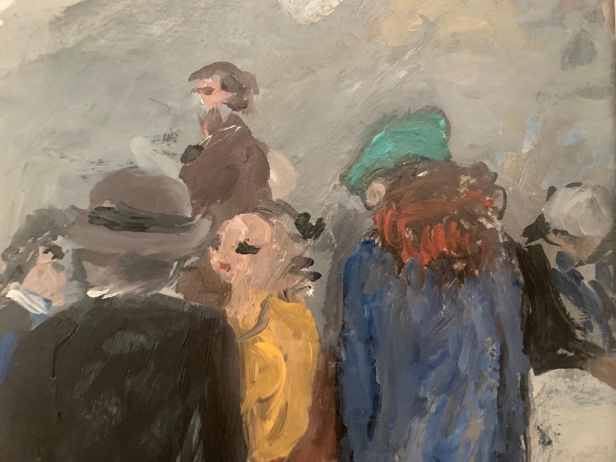 En el pequeño restaurante de Bruno Paoli - Pintura figurativa en venta 3