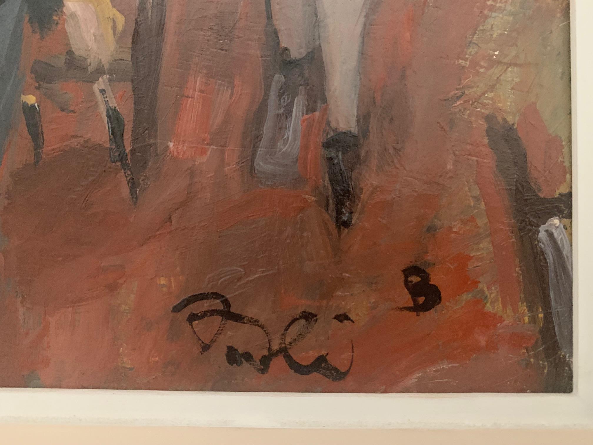 En el pequeño restaurante de Bruno Paoli - Pintura figurativa en venta 5