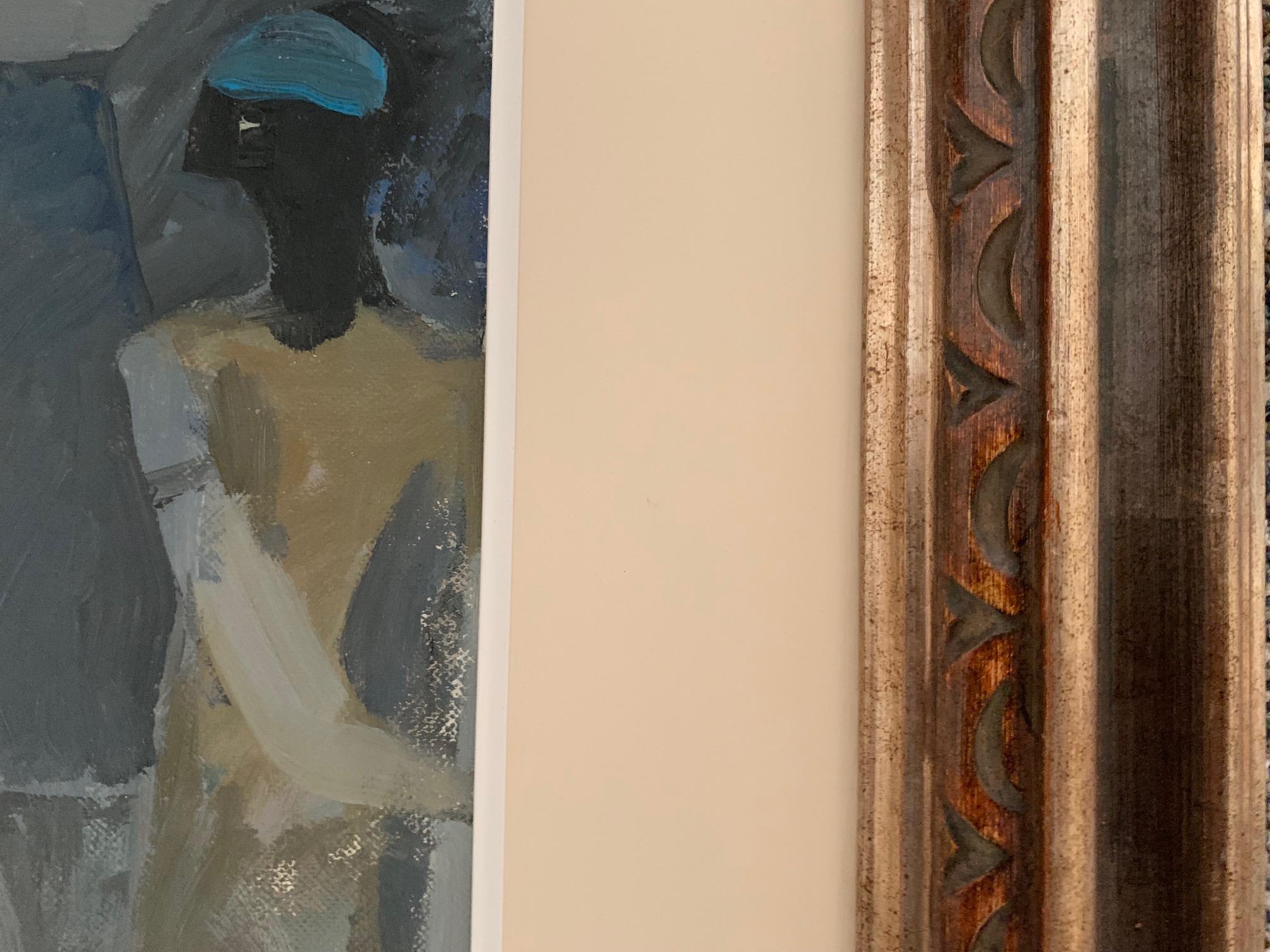 Interior Con Personajes De Bruno Paoli - Pintura Figurativa en venta 6