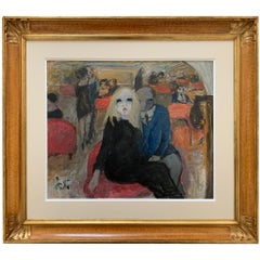 Lounge von Bruno Paoli – Figuratives Gemälde