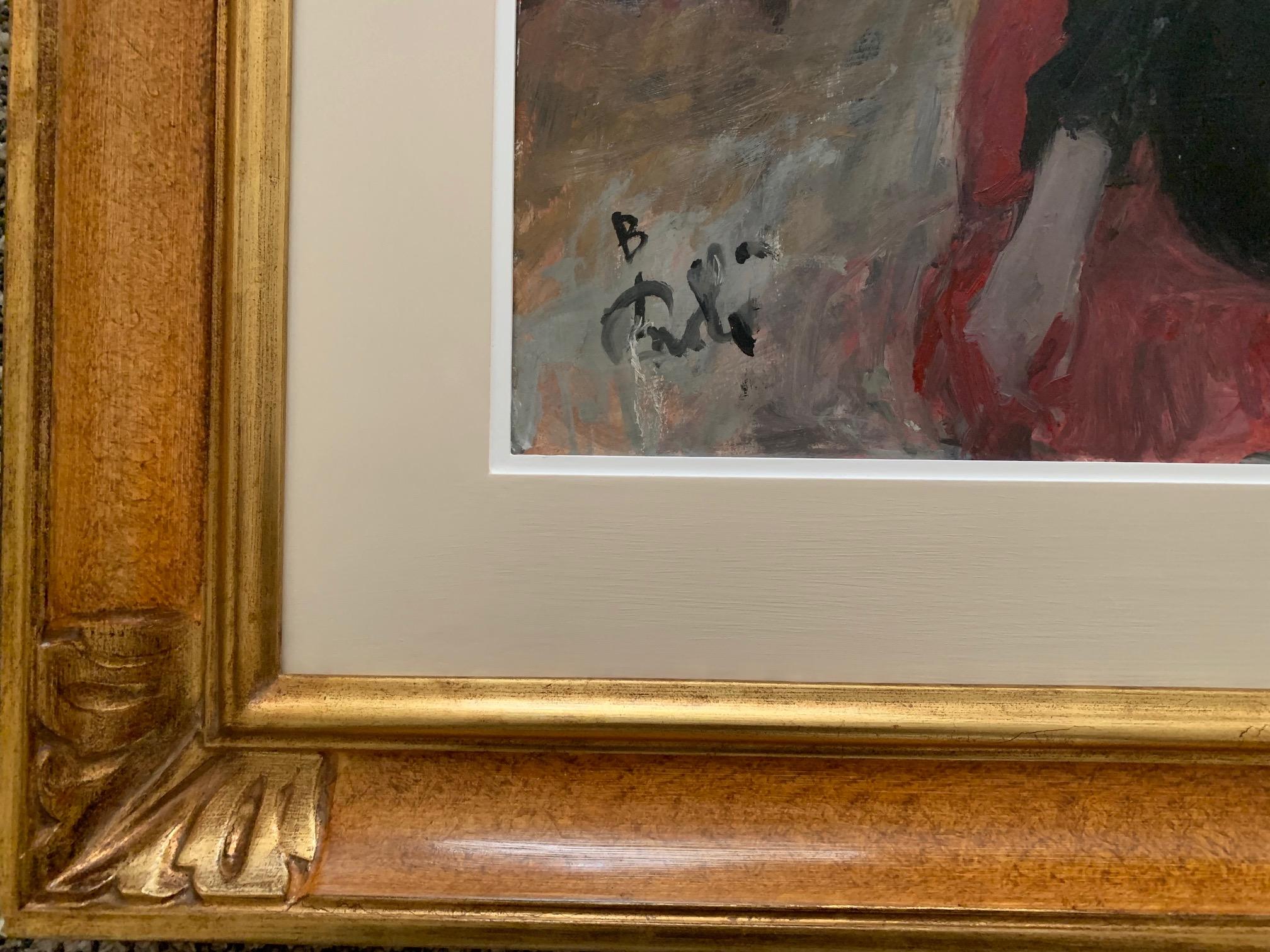Lounge von Bruno Paoli – Figuratives Gemälde im Angebot 3