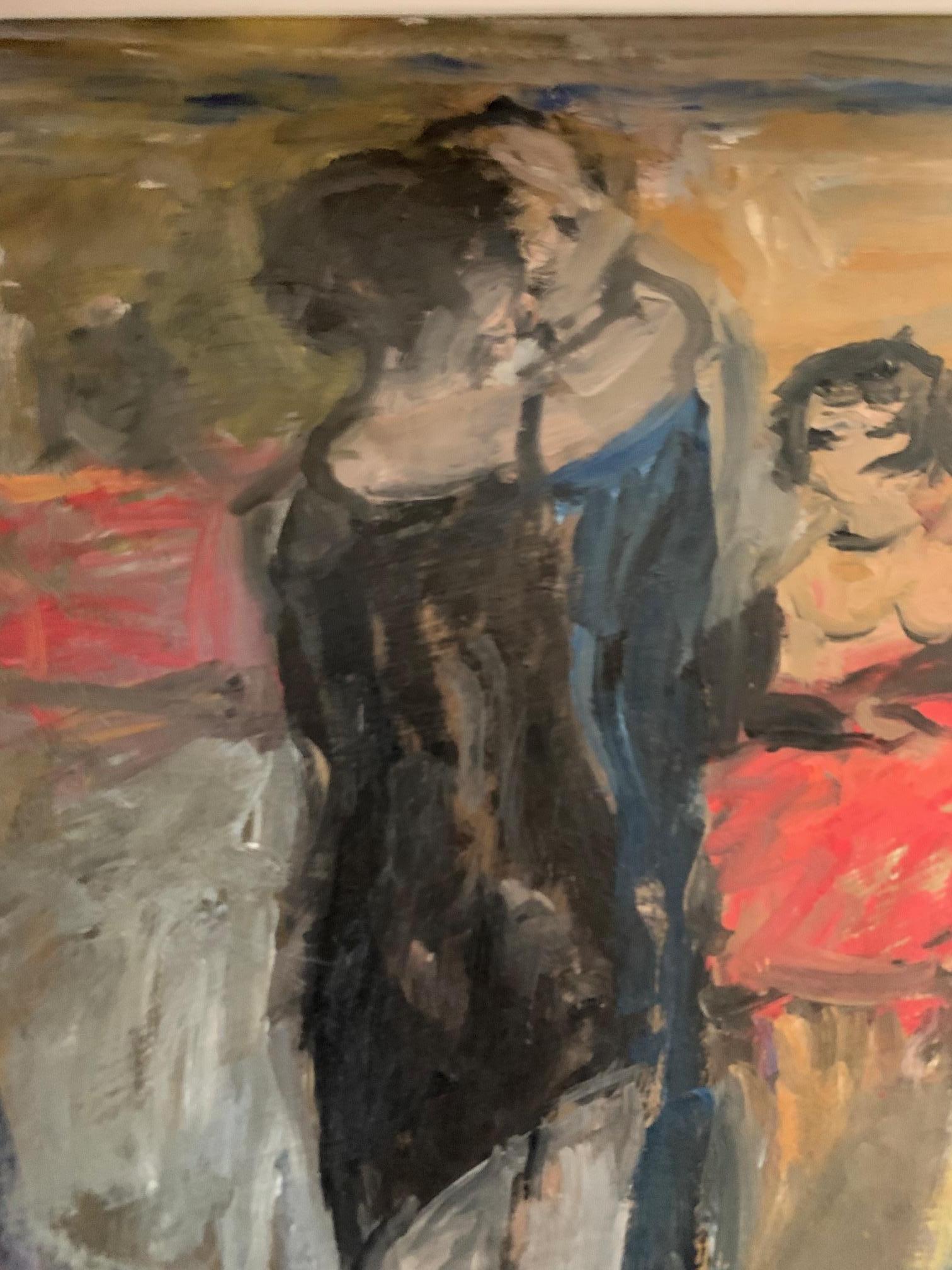 Lounge von Bruno Paoli – Figuratives Gemälde im Angebot 5