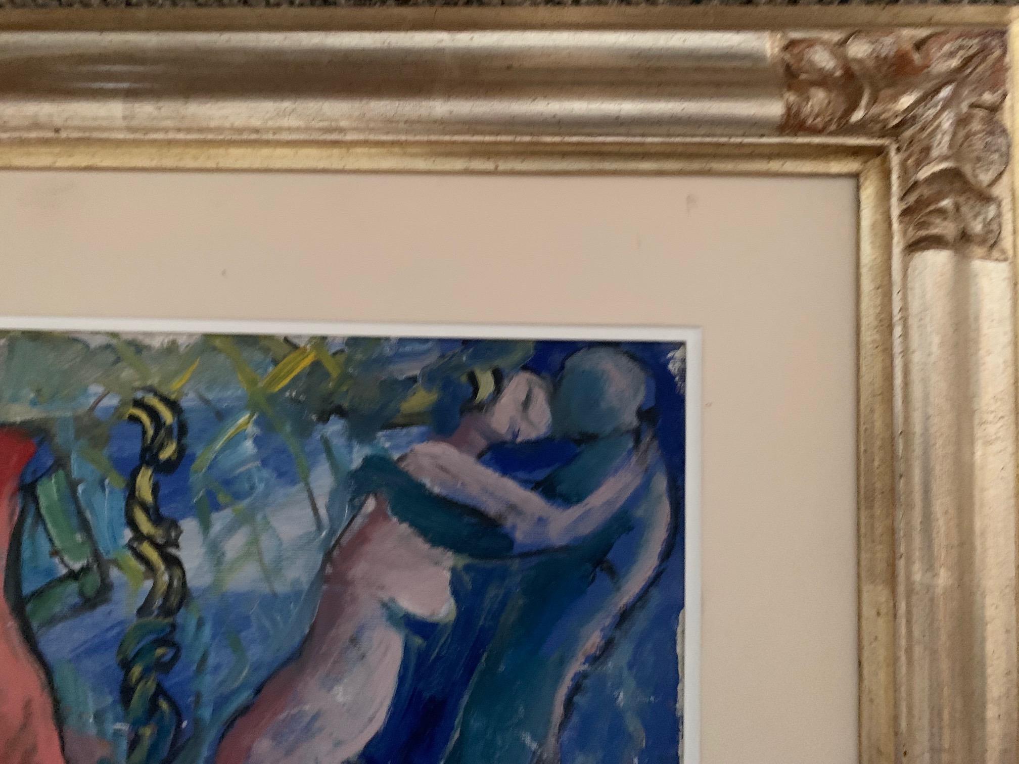 Lounge-Zeichnungsraum von Bruno Paoli – Figuratives Gemälde im Angebot 4