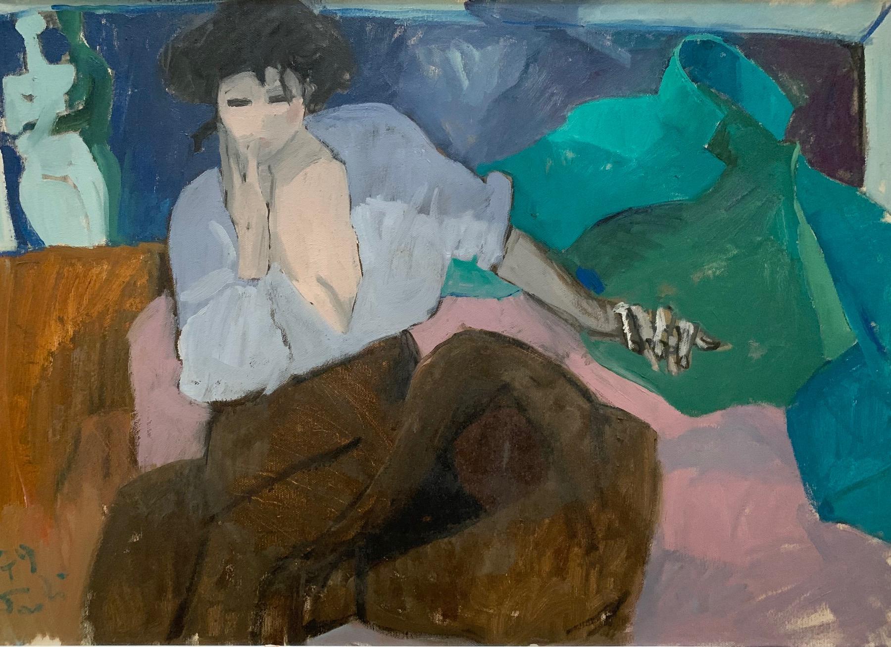 Bruno Paoli Meeting By Bruno Paoli Figurative Painting For Sale at