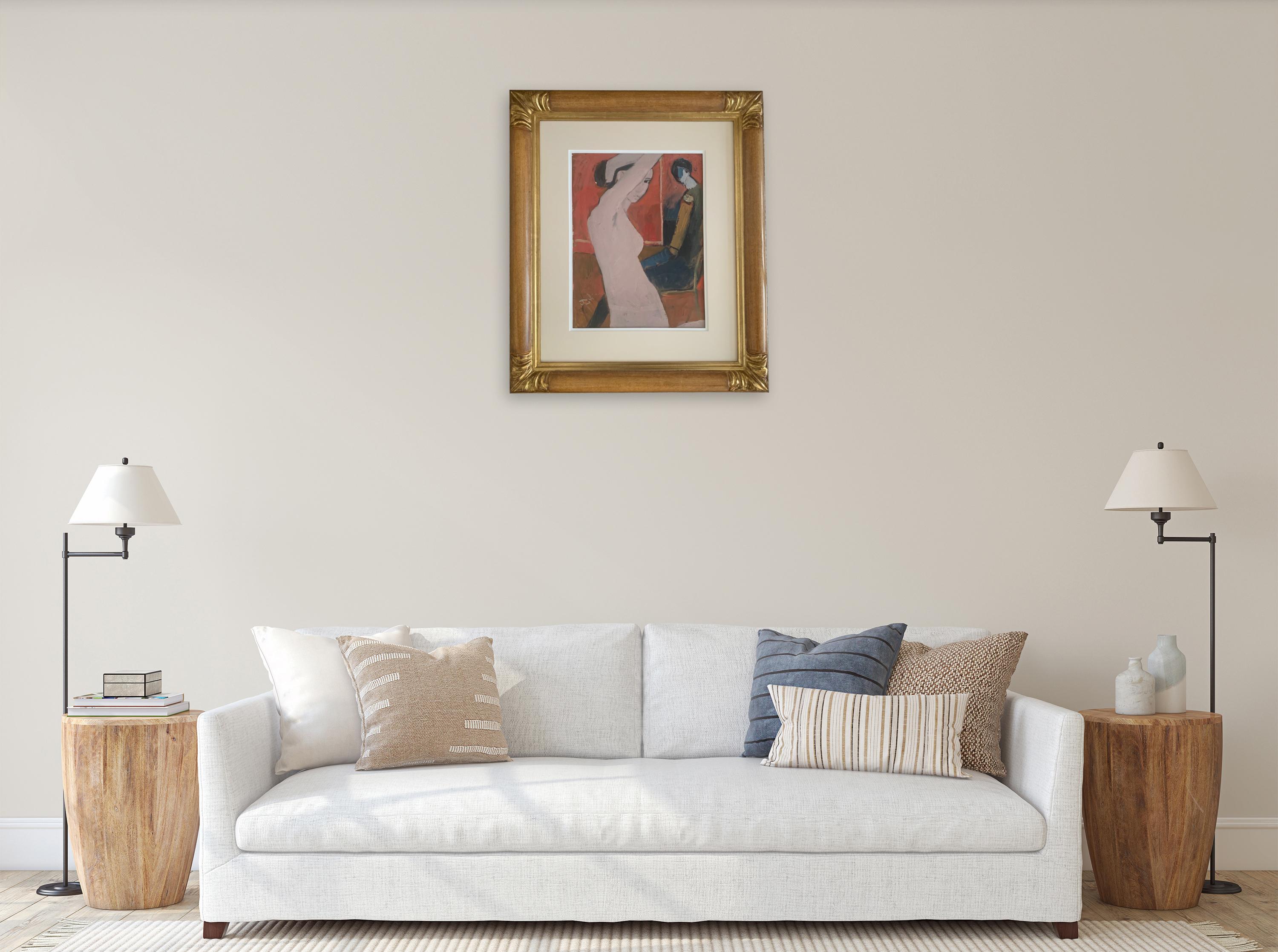 Modell und Maler von Bruno Paoli – Figuratives Gemälde im Angebot 2