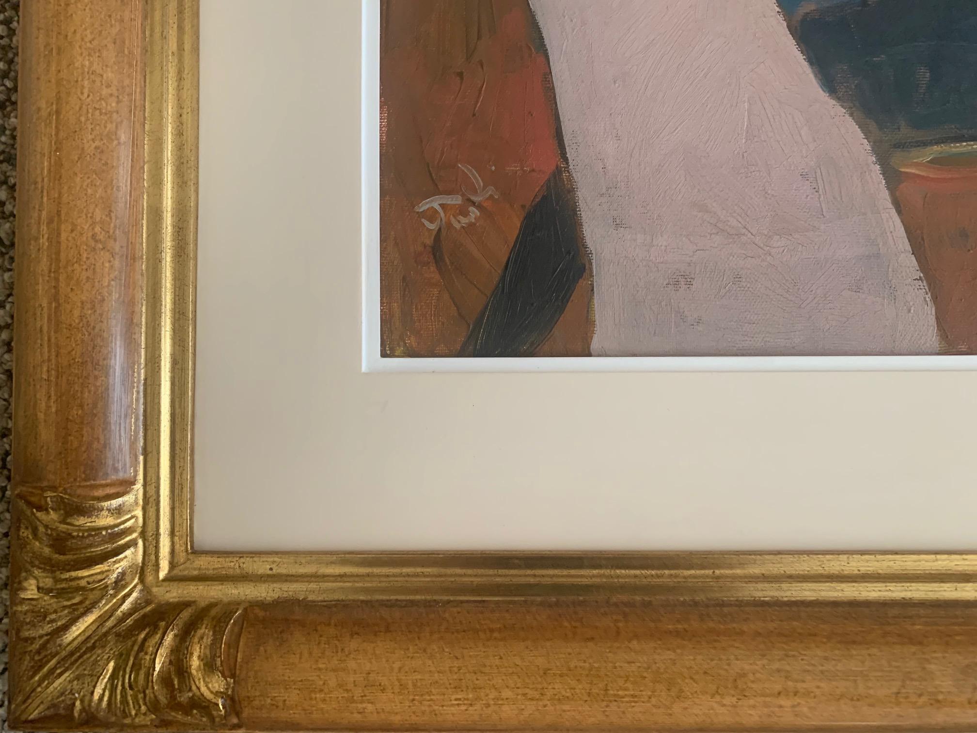 Modell und Maler von Bruno Paoli – Figuratives Gemälde im Angebot 3