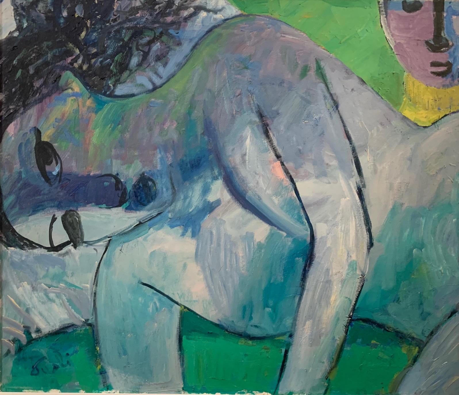 Modell und Maler von Bruno Paoli – Figuratives Gemälde