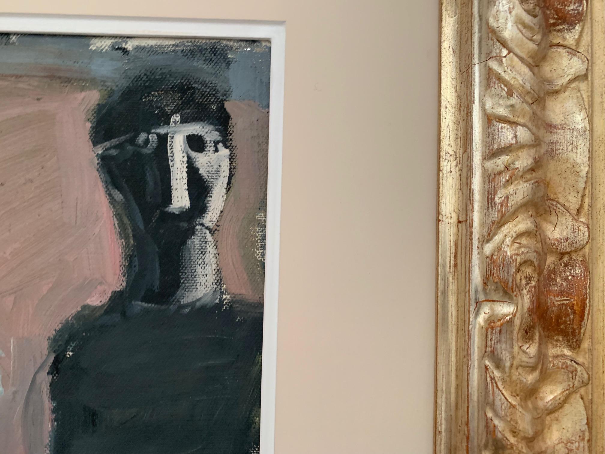 Modelo y pintor de Bruno Paoli - Pintura figurativa en venta 3
