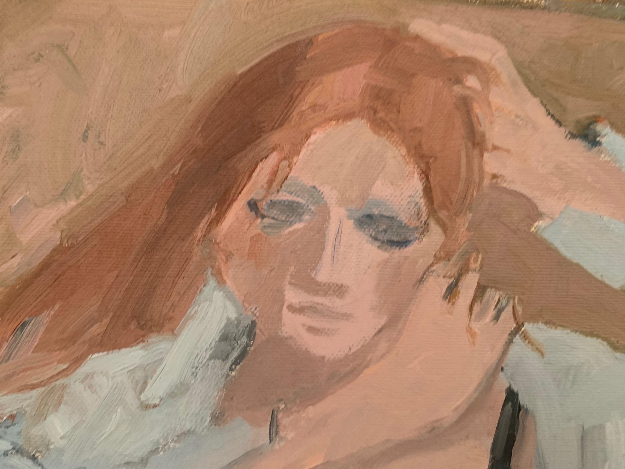 Modelo y pintor de Bruno Paoli - Pintura figurativa en venta 4