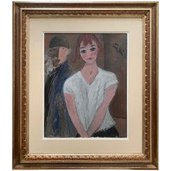 Model With Painter By Bruno Paoli - Figurative Painting