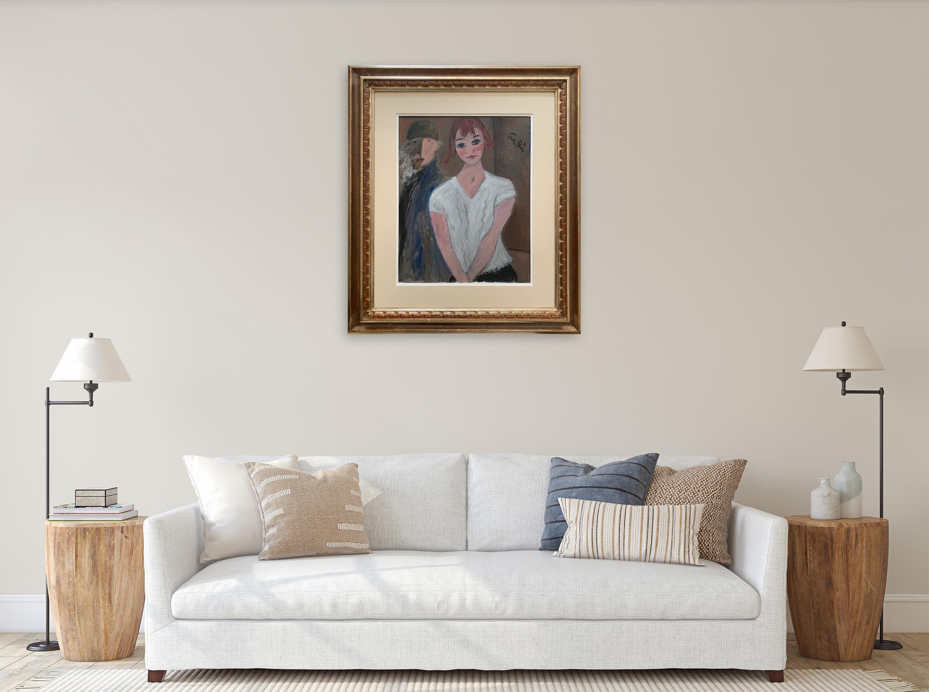 Modelo Con Pintor De Bruno Paoli - Pintura Figurativa en venta 2