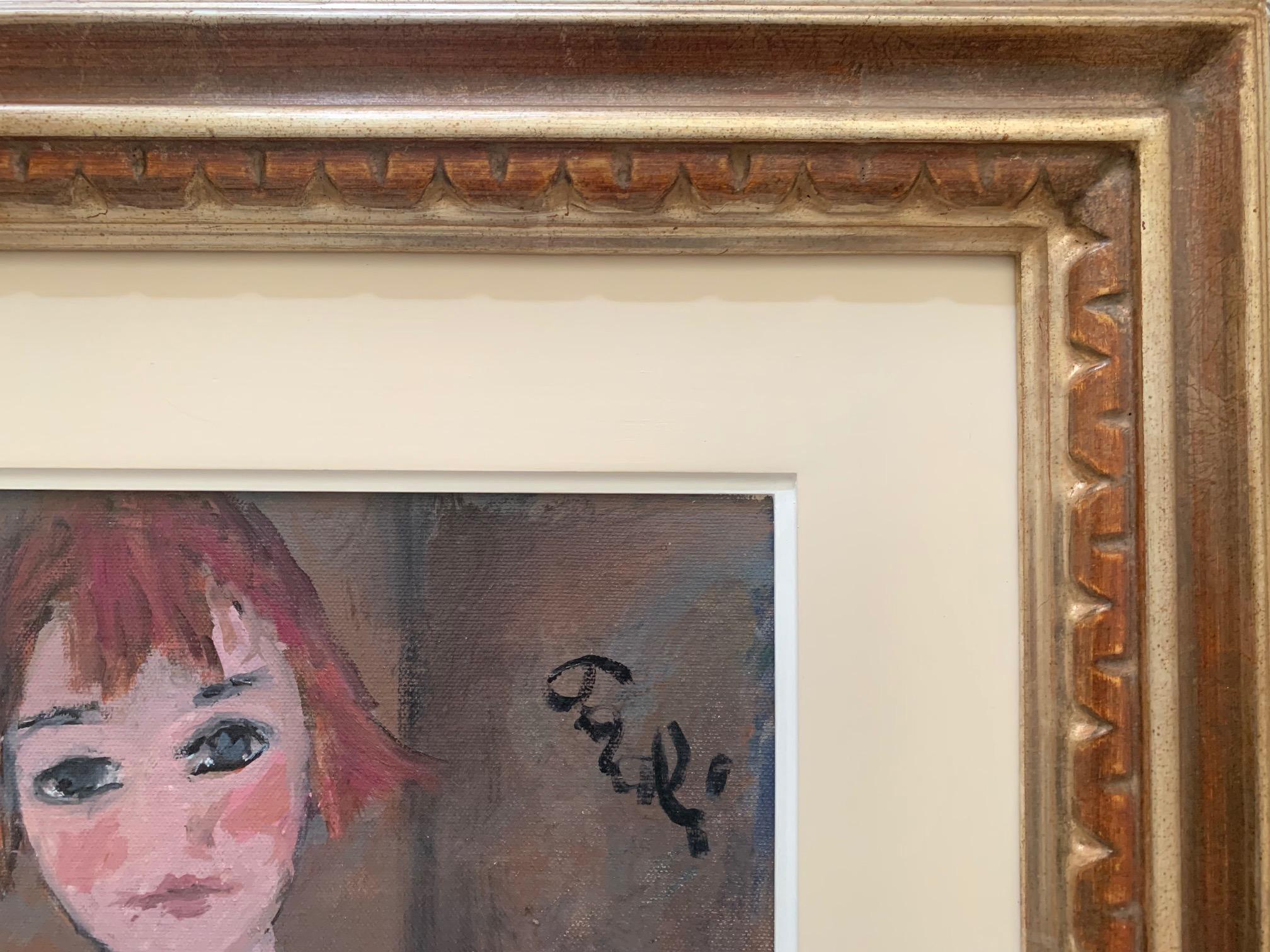 Modelo Con Pintor De Bruno Paoli - Pintura Figurativa en venta 3