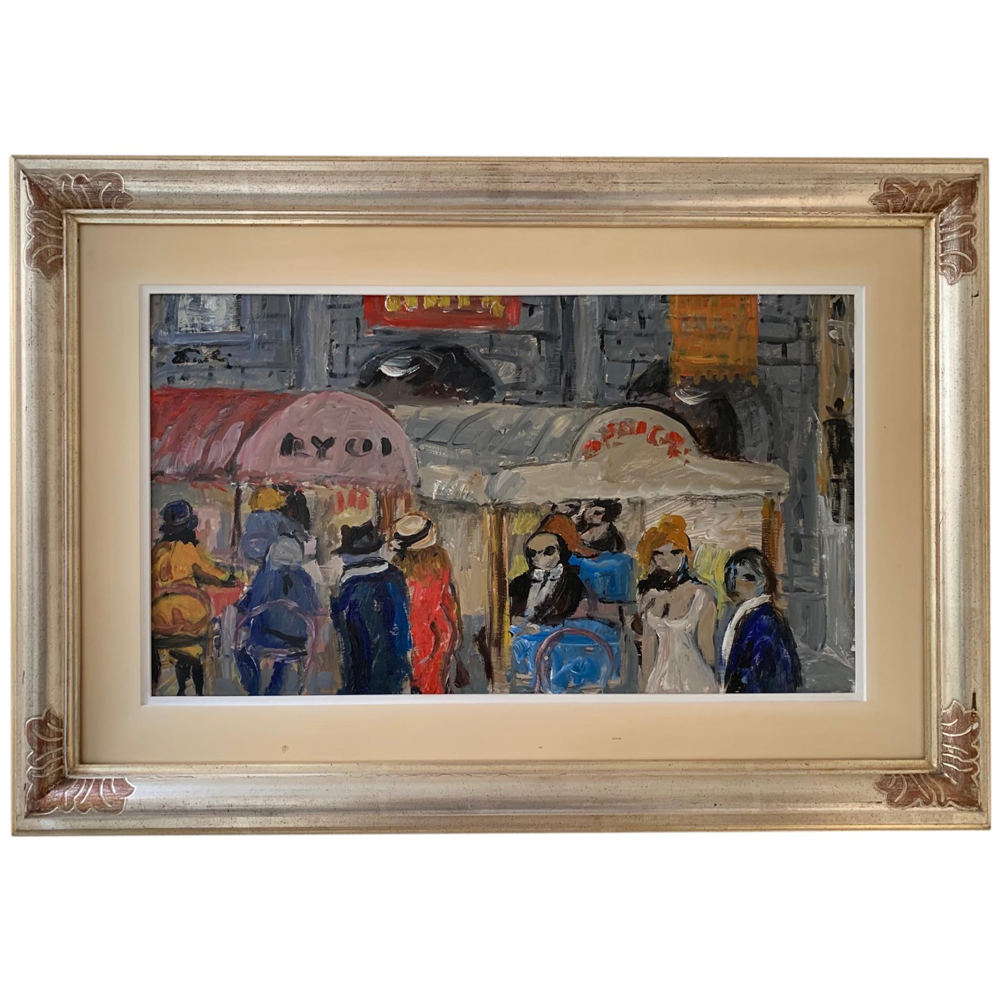 Viejo Café De Bruno Paoli - Pintura Figurativa en venta 1
