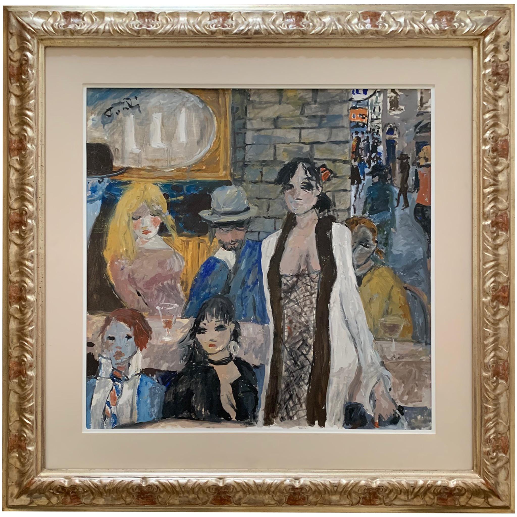 Old Florence By Bruno Paoli - Figurative Painting For Sale 1