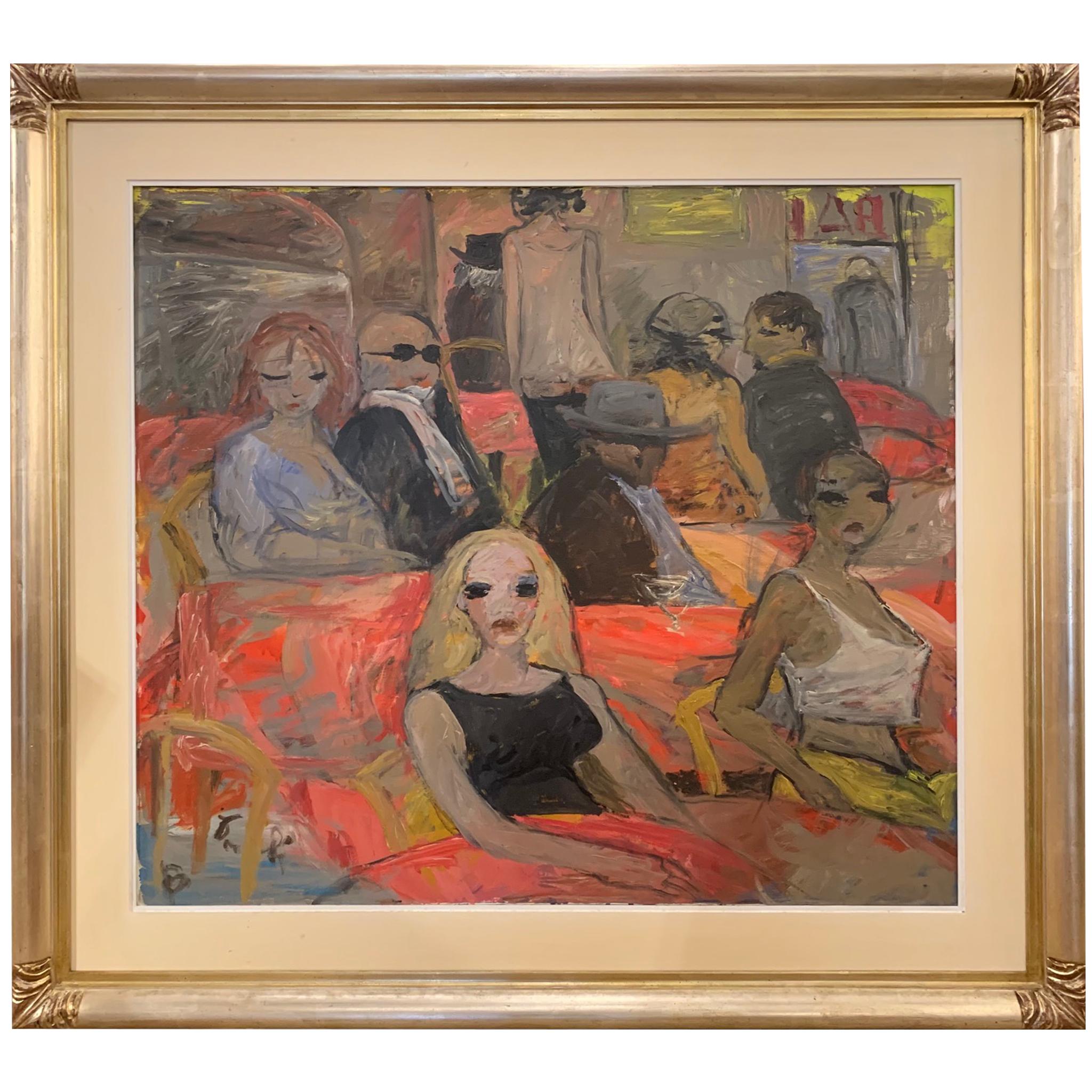 Mesas rojas de Bruno Paoli - Pintura figurativa en venta 1