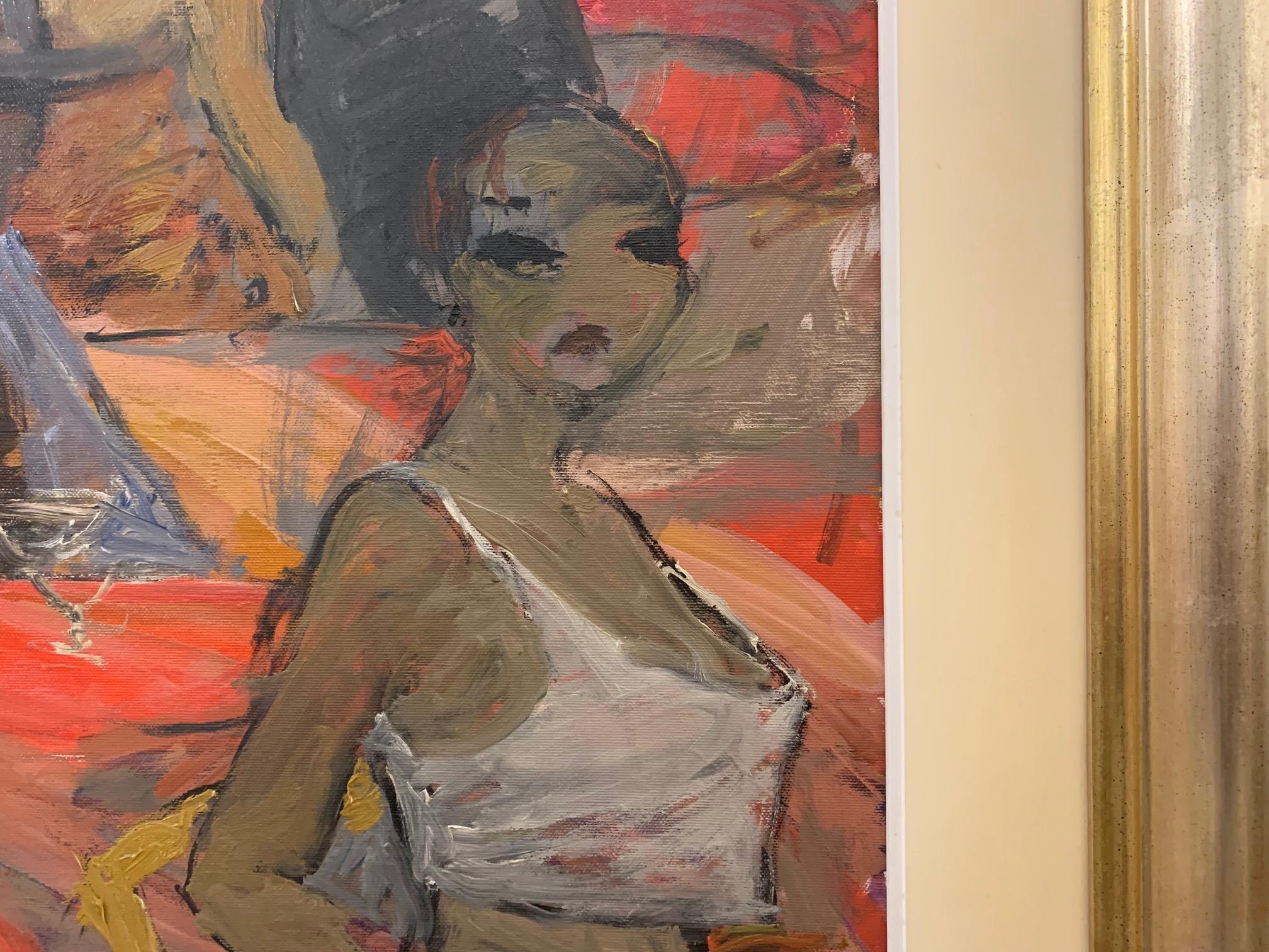 Mesas rojas de Bruno Paoli - Pintura figurativa en venta 3