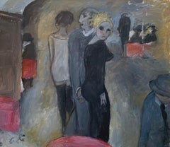 Rose Vecchio Cafe von Bruno Paoli – Figuratives Gemälde