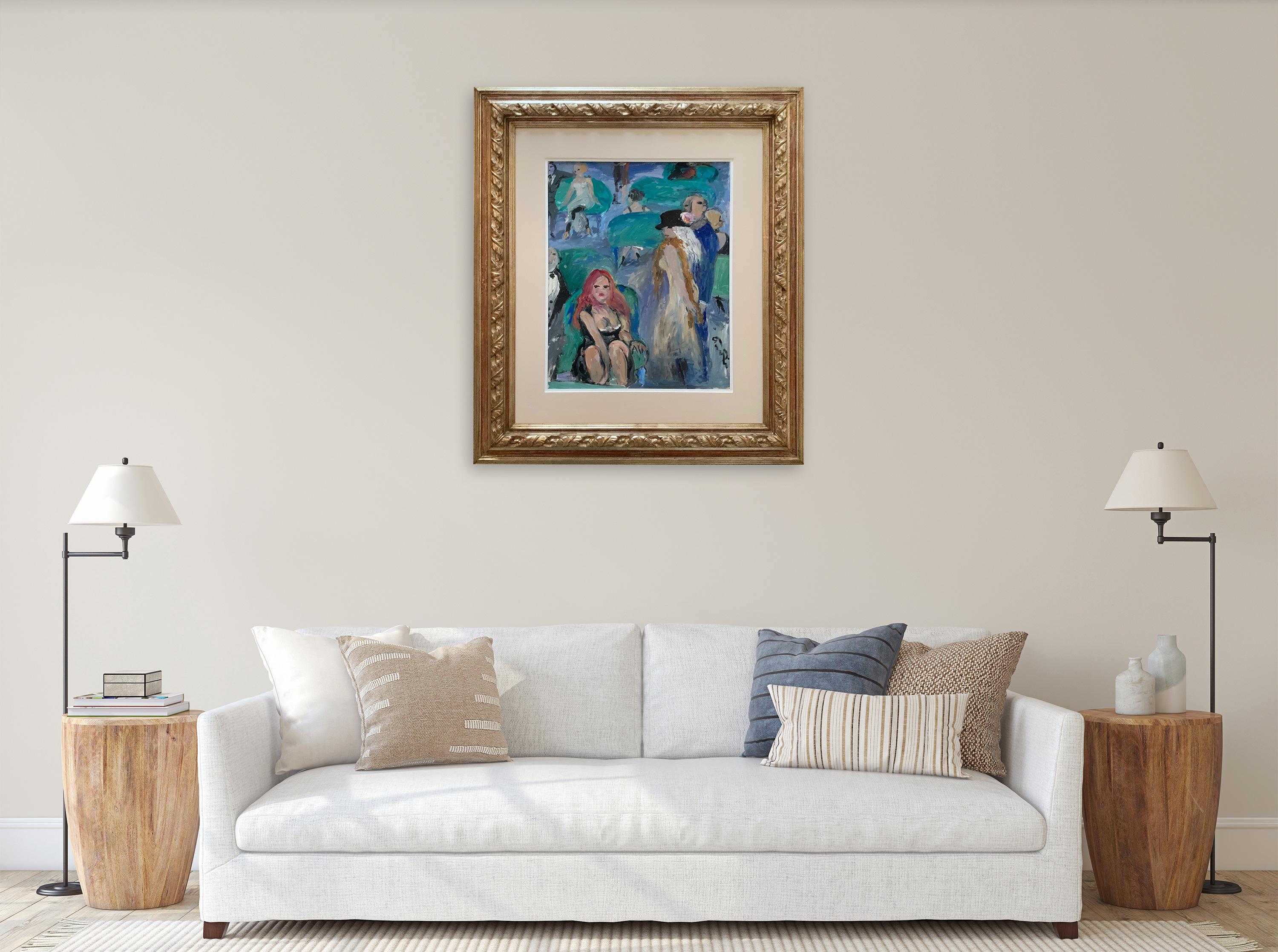 Settee By Bruno Paoli - Figurative Painting For Sale 2