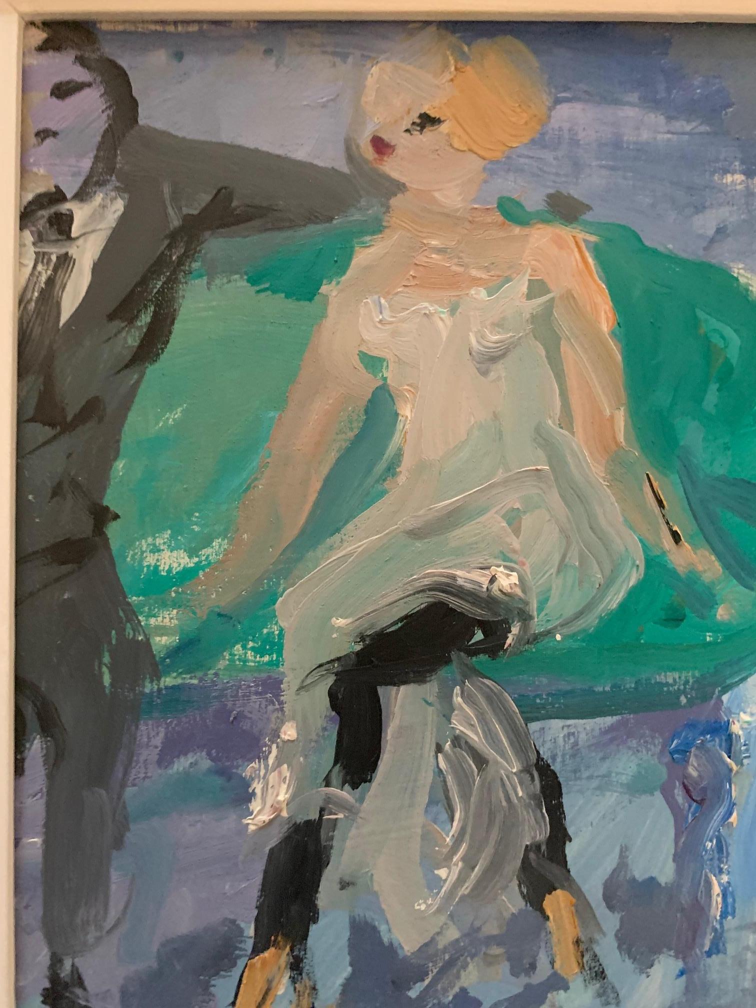 Settee By Bruno Paoli - Figurative Painting For Sale 4